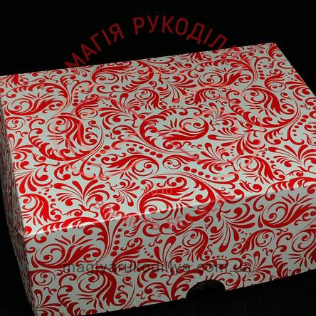 Кондитерська/подарункова коробка 6 кексів 240*180*90 - червоний 12972