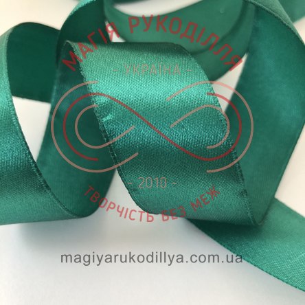 Стрічка атласна 24мм (Китай) - відтінки зеленого 17231