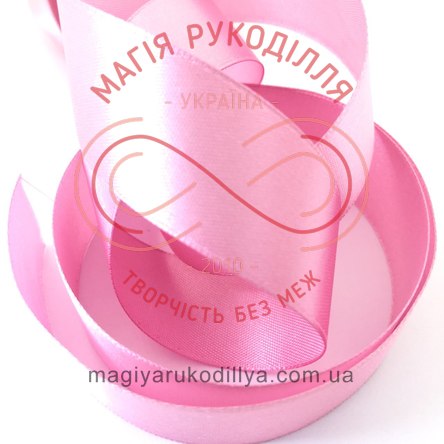 Стрічка атласна 24мм (Китай) - відтінки рожевого 17240