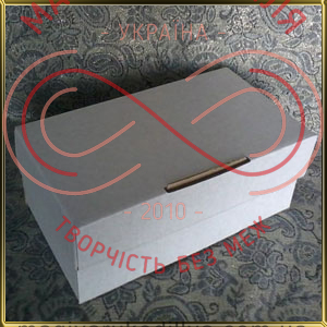 Кондитерська/подарункова коробка для печива (мікрогофра) 305*205*50 - білий 3468