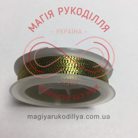 Нить металлизированная круглая Allure100м (Spark Beads) - №100-15 меланж золотисто-черный
