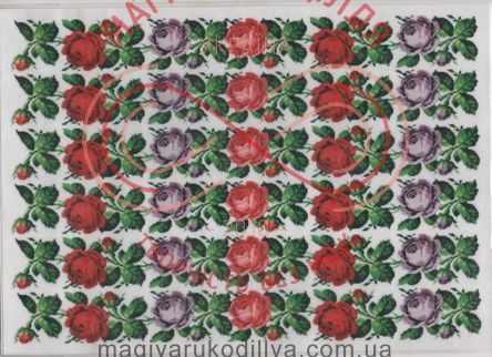 Кондитерская вафельная картинка рисовая бумага 30 * 21 - Розы