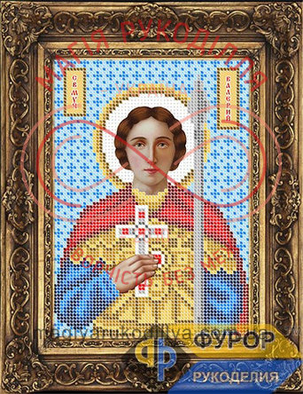 Схема для вышивания бисером именная икона - ИБ5-049-1 Святой Мученик Валерий