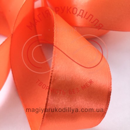 Стрічка атласна 24мм (Китай) - відтінки помаранчевого 17200