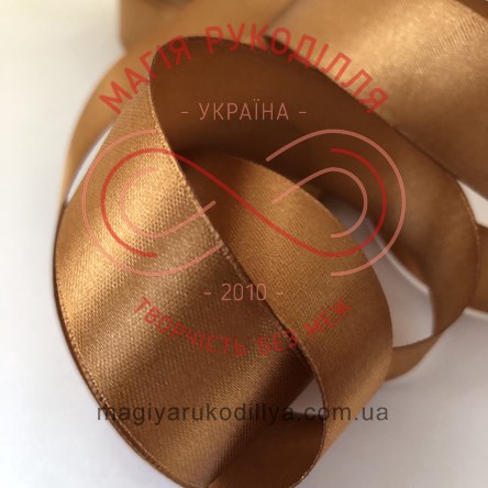 Стрічка атласна 24мм (Китай) - відтінки коричневого 17206
