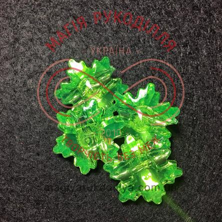 Пуговицу декоративный цветок пластик d34L / 22мм - салатовый