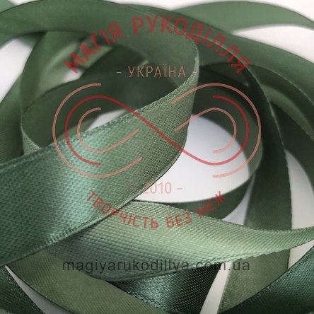 Стрічка Peri атласна 6мм (Китай) - №145 відтінки зеленого 12017