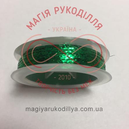 Нитка металізована пласка Adele100м (Spark Beads) - №80-06 зелений/9119