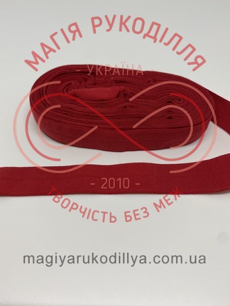 Бейка, пополамка, обробна тесьма ширина 14мм - 2332 відтінки червоного 15612