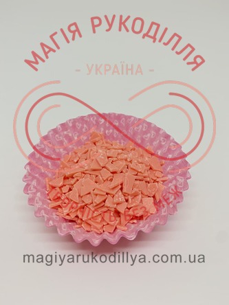 Кондитерські складові шоколадна глазур крихти 50грам - рожевий 16193