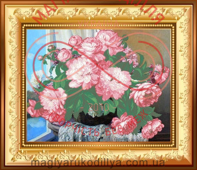 Схема Княгиня Ольга для вишивання бісером картина атлас А2 - ВКД-6 Свіжість піонів