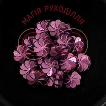 Намистинки вагові квіти d8мм - фіолетовий металізований 14508