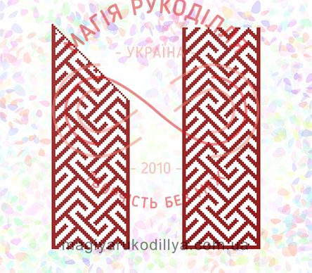 Водорозчинний пришивний флізелін Confetti - К-261 Червоний орнамент