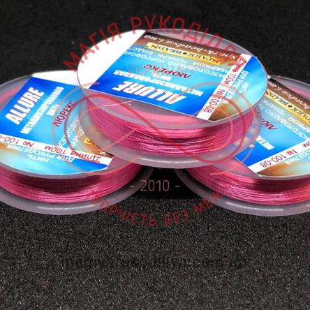 Нитка металізована кругла Allure100м (Spark Beads) - №100-08 рожевий/12781